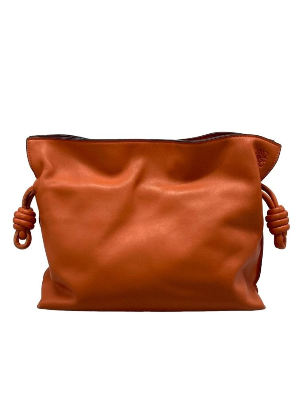 Loewe Clutch Flamenco Medium Orange Leather